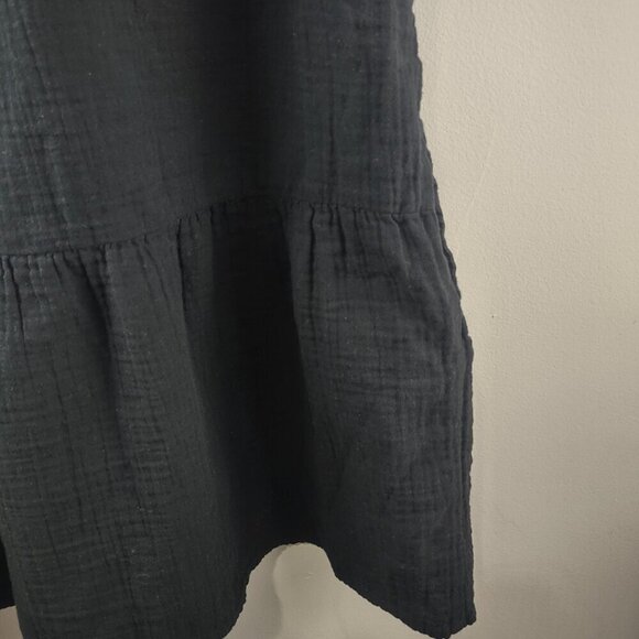 Gap Women's Black Cotton Ruffle Tunic Dress Size Medium - Picture 5 of 7